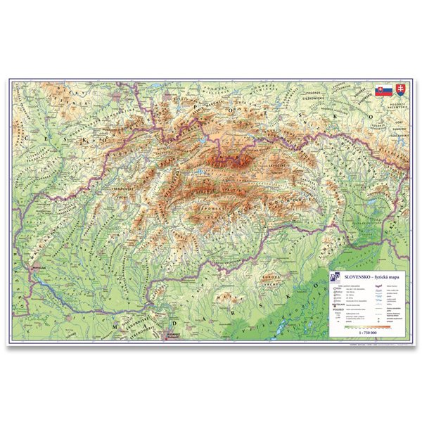 Podložka na stůl - mapa Slovenské republiky