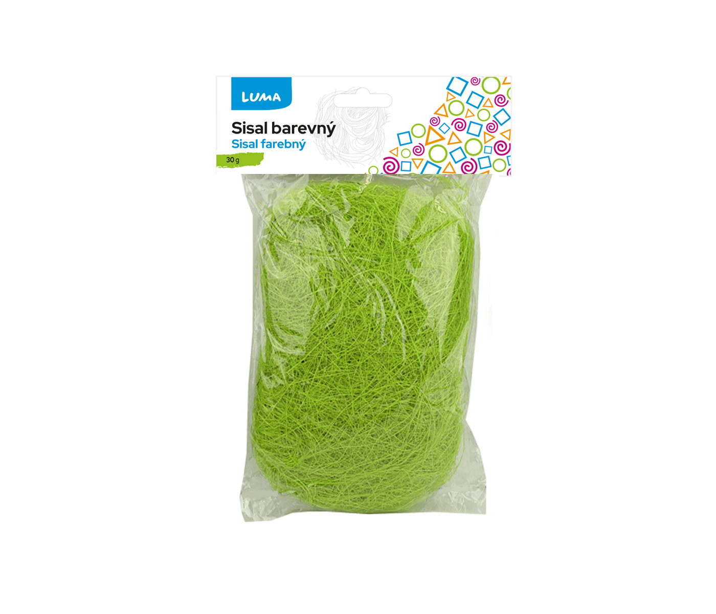 Dekorační  sisal zelený 30g