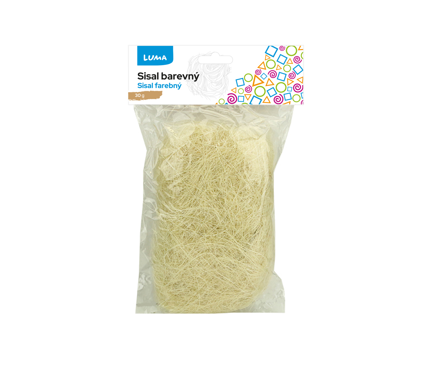 Dekorační sisal přírodní tmavší 30g