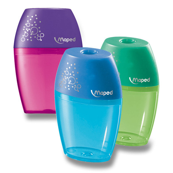 OŘEZÁVÁTKO MAPED SHAKER - S ODPADNÍ NÁDOBOU - 1 OTVOR, BLISTR, MIX BAREV