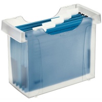 Stolní zásobník PLUS na závěsné desky transparentní