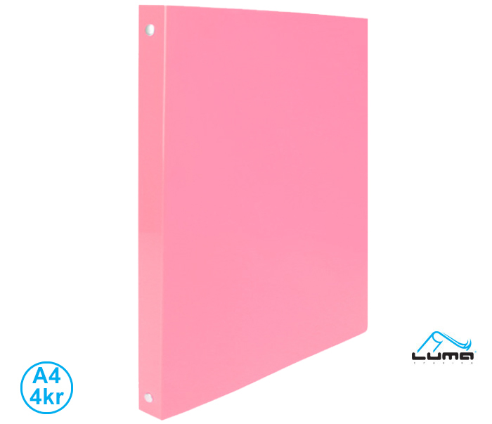 Pořadač LUMA A4 pastel 4 kroužkový fialový