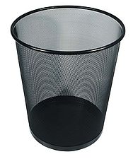 Drátěný odpadkový koš černý - kovový