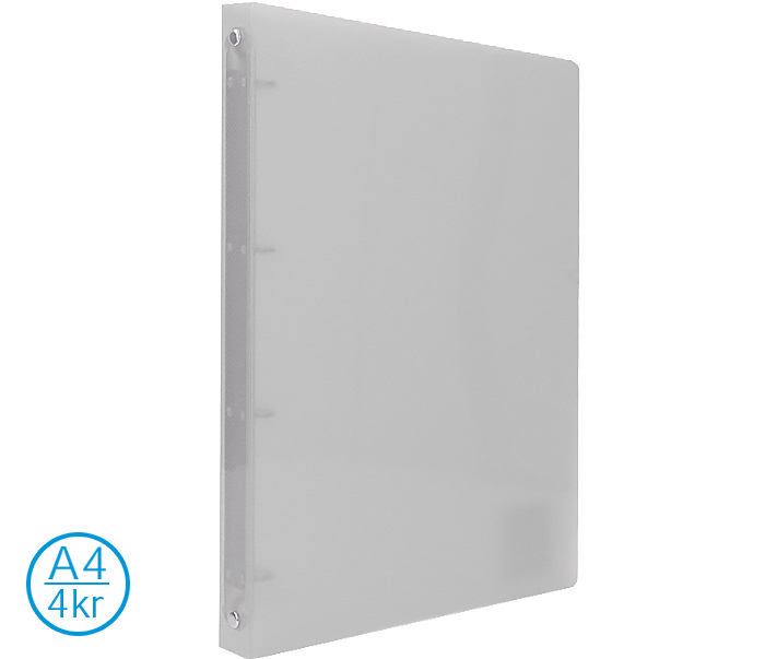 Pořadač LUMA A4 diagonální 4 kroužkový transparent