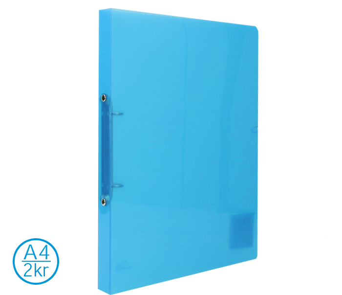 Pořadač LUMA A4 neon 2 kroužkový modrý