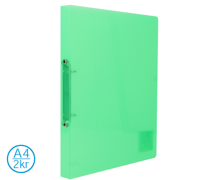 Pořadač LUMA A4 neon 2 kroužkový zelený