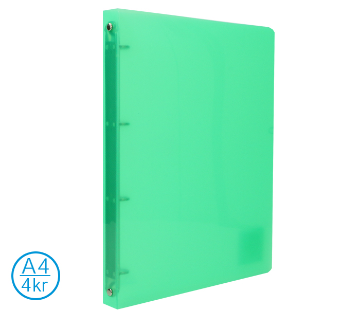 Pořadač LUMA A4 diagonální 4 kroužkový zelený