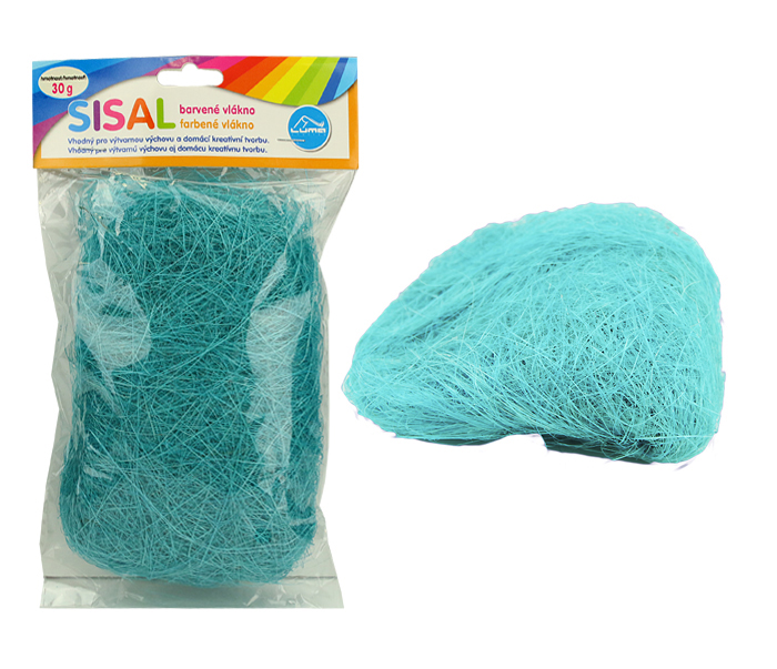 Dekorační sisal  sv.modrý 30g