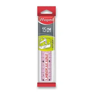 PRAVÍTKO MAPED STUDY UNBREAKABLE - 15 CM, MIX BAREV