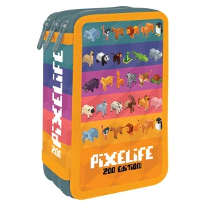 Penál 3 p. prázdný Pixelife Zoo
