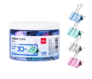 Binder clip 25mm, 48ks "BEZ NÁMAHY" DELI E8554S