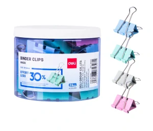 Binder clip 41mm, 24ks "BEZ NÁMAHY" DELI E8552S