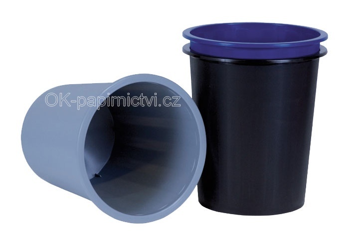 Odpadkový koš plastový šedý, plný - 14 l