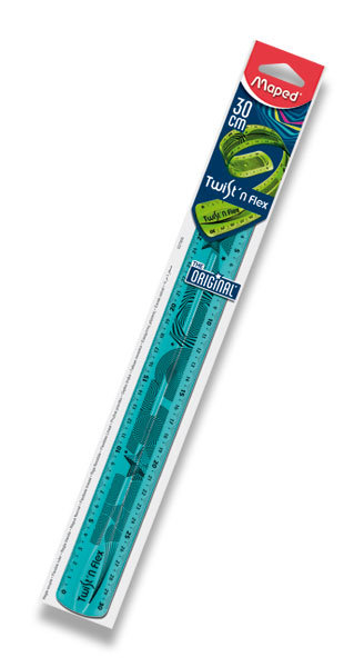 Pravítko 30 cm ohebné - Maped Twist`n Flex , mix barev