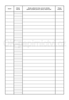 Provozní deník stroje OP 1234