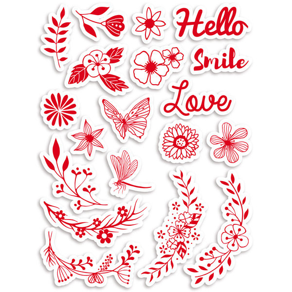 RAZÍTKA STAMPO TEXTILE - VĚNEČEK KVĚTIN