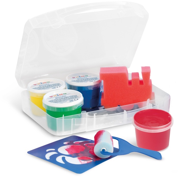 Prstové barvy 4 barvy - 100 g v kufříku