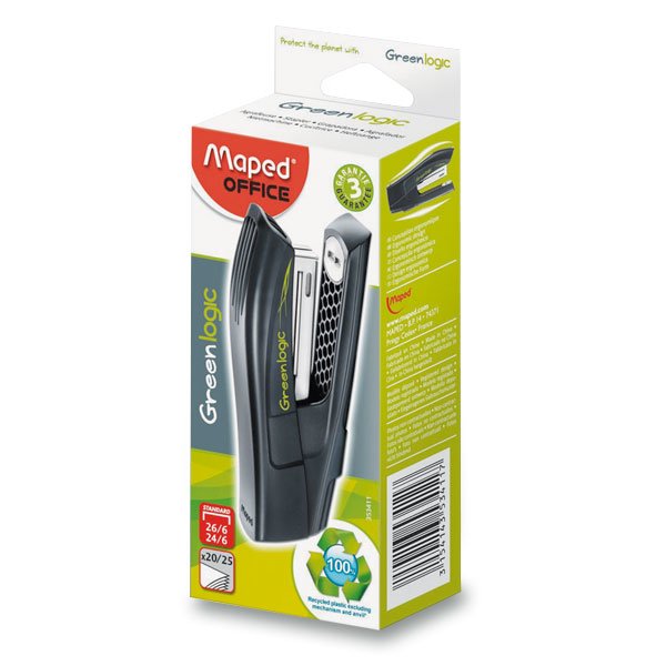 Sešívačka 25 listů 24,26/6 Maped Greenlogic Half Strip