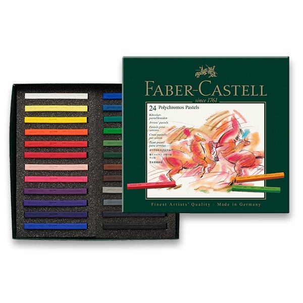 Tvrdé pastely 24 barev pro umělce Faber-Castell
