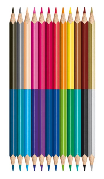 Oboustranné pastelky 24 barev trojhranné  Maped Color Peps Duo