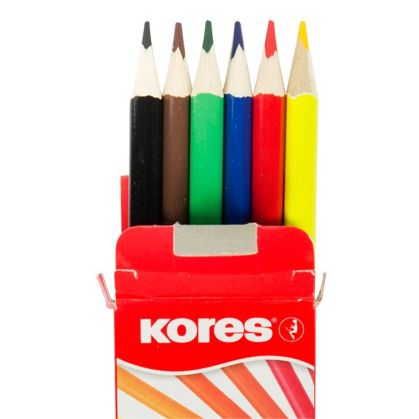 Trojhranné pastelky 6 barev Kores Kromas