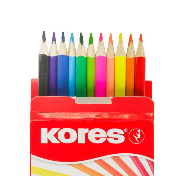 Trojhranné pastelky 12 barev Kores Kromas