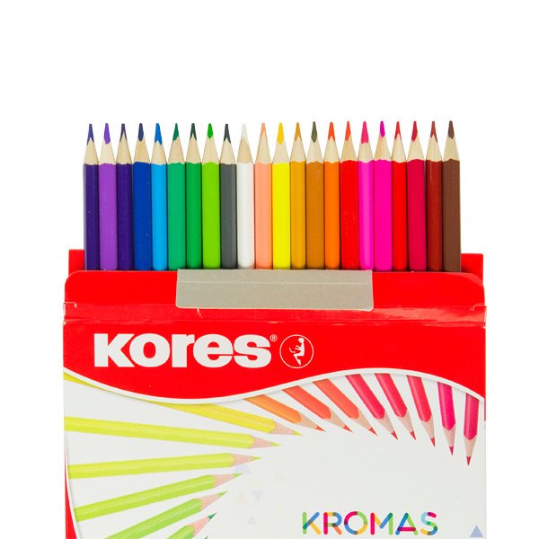 Trojhranné pastelky 24 barev Kores Kromas