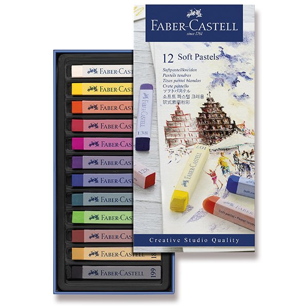 Prašné křídy 12 barev Faber-Castell