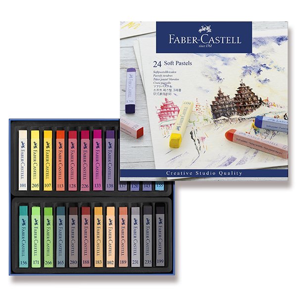 Prašné křídy 24 barev Faber-Castell