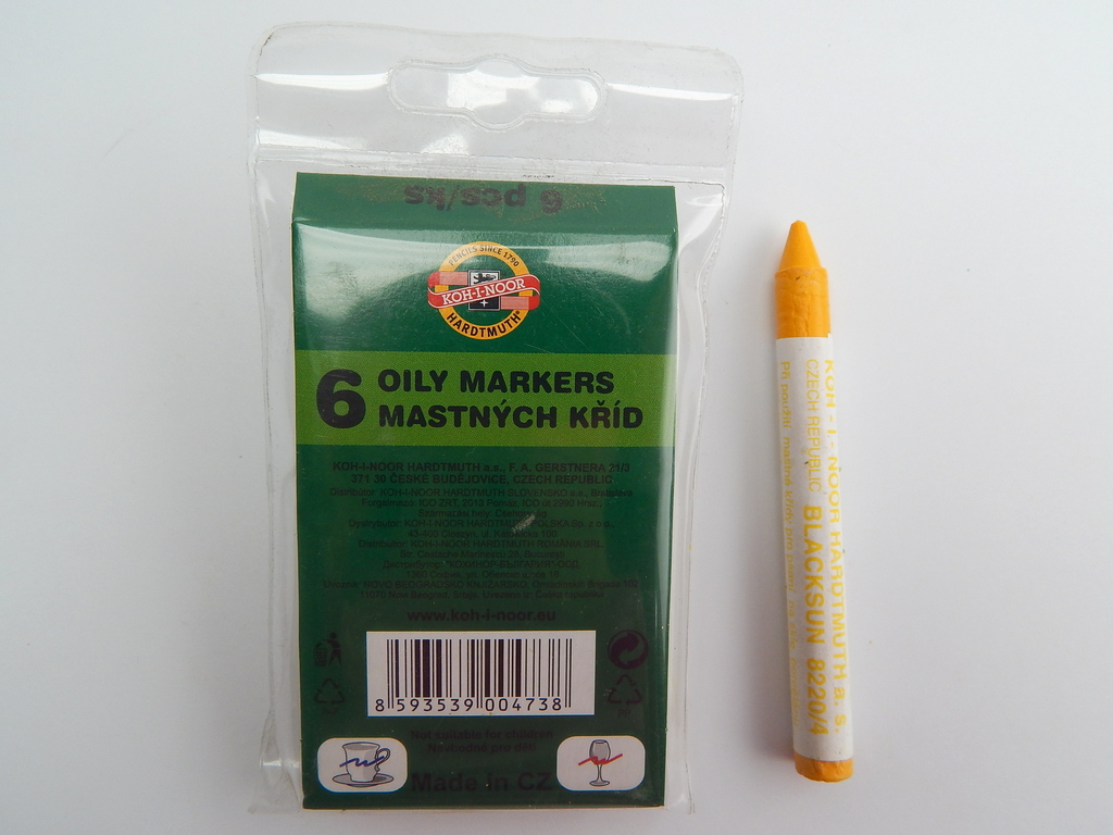 Křídy na sklo žluté 6 kusů Koh-i-noor