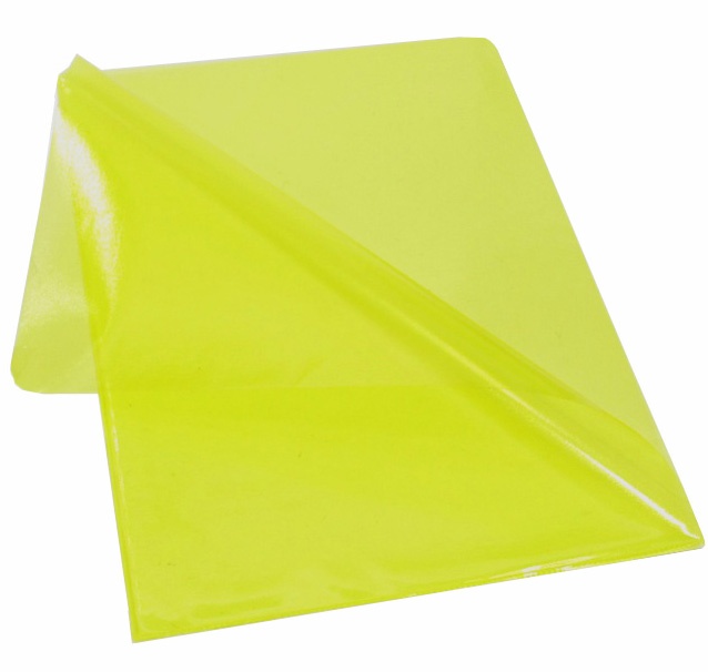 Zakládací obal L PP A4 extra silný transparentní žlutý 180µm