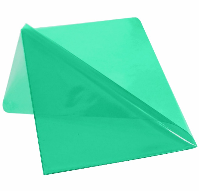 Zakládací obal L PP A4 silný transparentní zelený 150µm