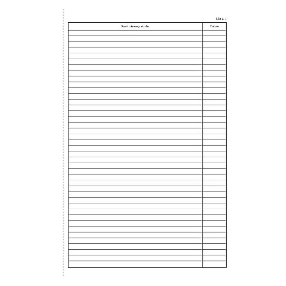 Stavební deník A4 OP1266, nepropisující