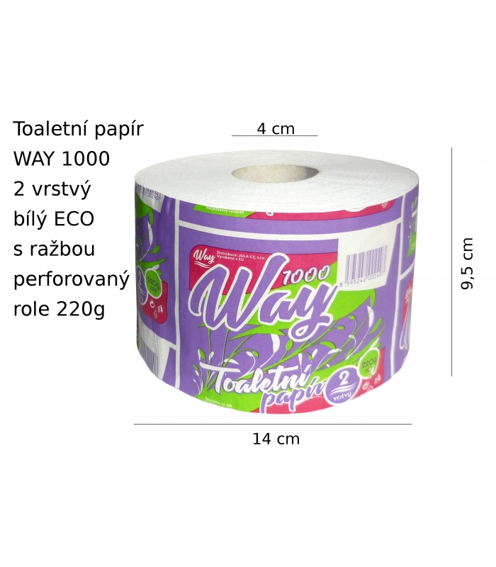 PAPÍR TOALETNÍ ECONOMY 1000 WAY BÍLÝ