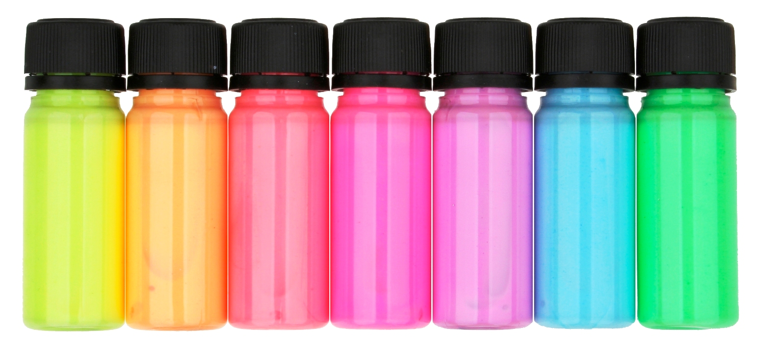 Barvy na kamínky akrylové svíticí ve tmě lesklé 7 x 15 g