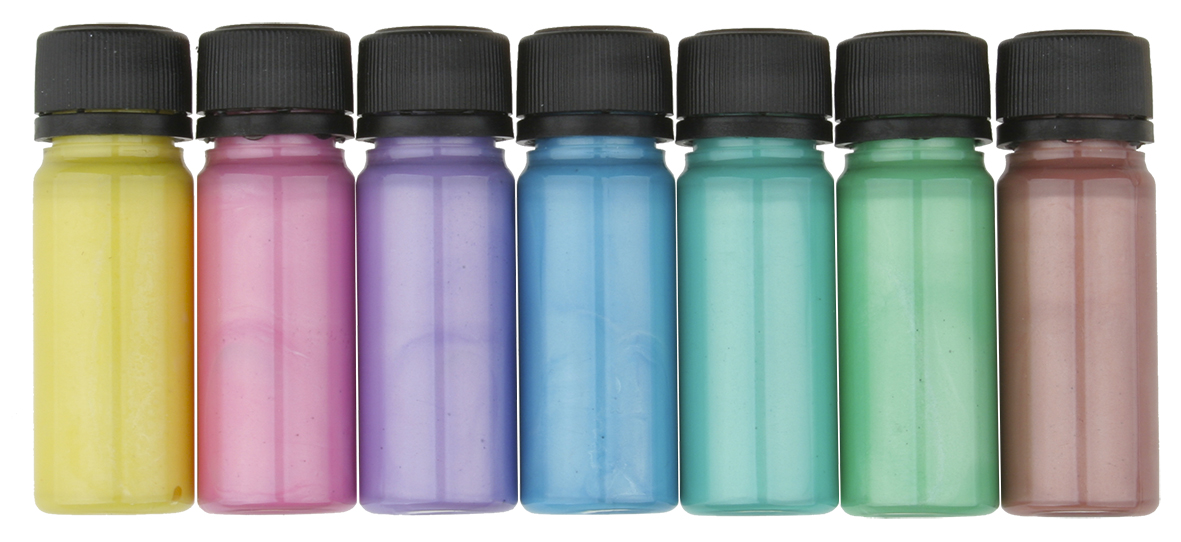 Barvy na kamínky akrylové 7 x 15 g, LESK, PERLEŤ