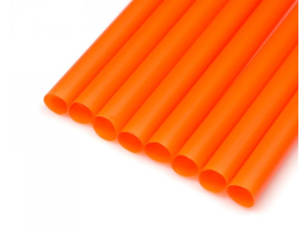 Slámky Jumbo znovu použitelné oranžové 25.5cm 150ks