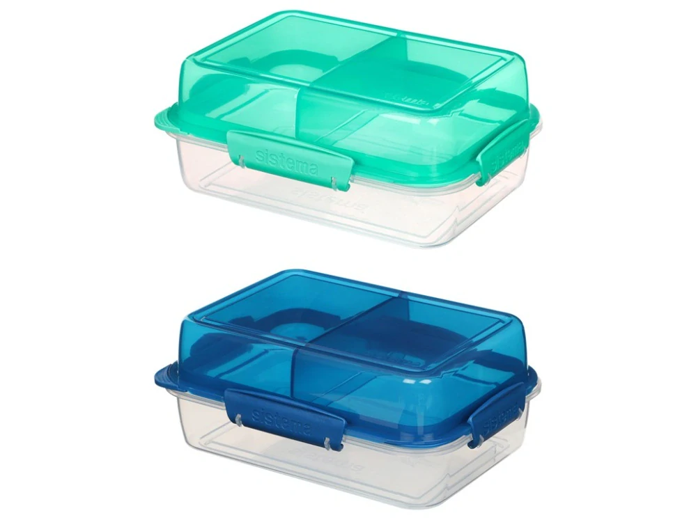Sistema Dělený svačinový box To Go LunchStack Rectangle 1,8 l, mix barev