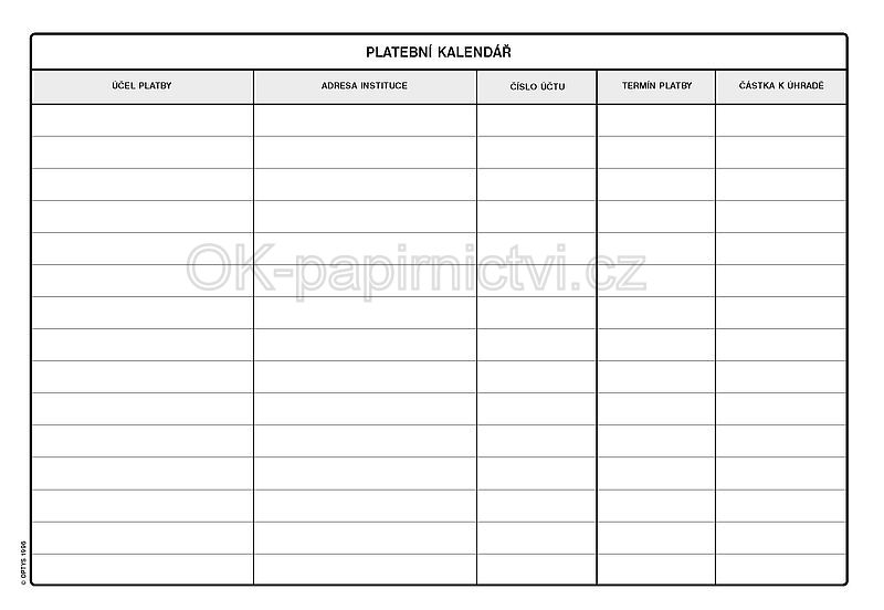 Daňová evidence podrobná pro neplátce DPH - OP1022