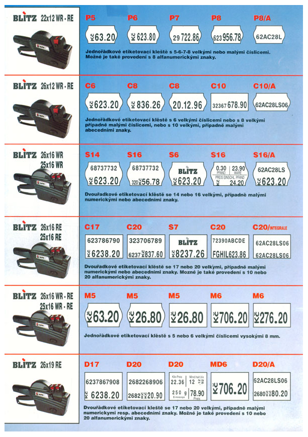 Etiketovací kleště BLITZ T117 A12