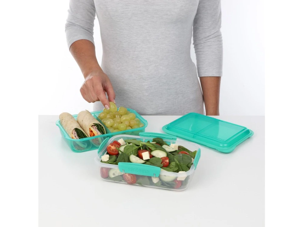 Sistema Dělený svačinový box To Go LunchStack Rectangle 1,8 l, mix barev