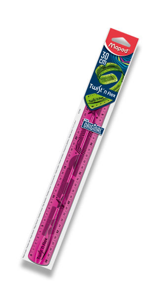 Pravítko 30 cm ohebné - Maped Twist`n Flex , mix barev