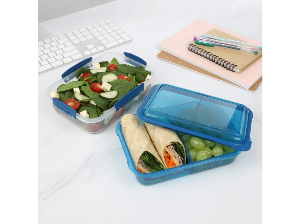 Sistema Dělený svačinový box To Go LunchStack Rectangle 1,8 l, mix barev