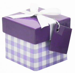 Dárková krabička fialová MINI 7x7x7cm
