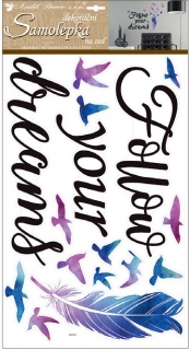 Samolepky na zeď Follow Your Dreams 60x32 cm