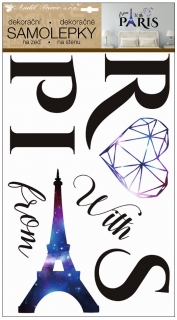 Samolepky na zeď Paris 50 x 32 cm