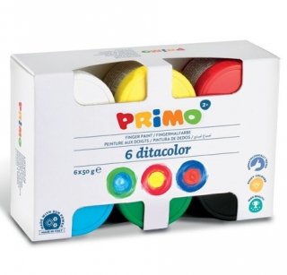 Prstové barvy 6 barev - 50 g Primo