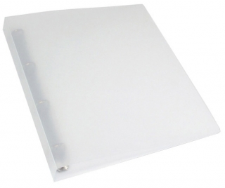Pořadač 4-kroužkový A4 matný PP transparent bílý