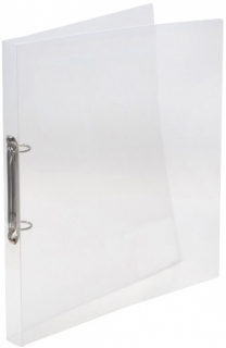 Pořadač 2-kroužkový A4 PP transparent bilý