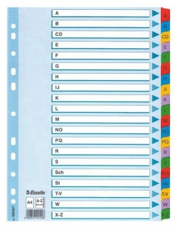 Rozdružovač A4 20 listů abecední rejstřík Mylar Esselte